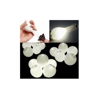Balões de Latex com led branco - 50 unidades