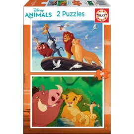 Puzzle 2 x 48 peças - Rei Leão - Educa