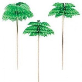 Set 12 palitos palmeira para festa - Hawai
