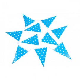 Bandeiras Triangulares em papel bolinhas