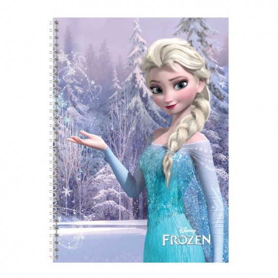 Caderno com argolas Pautado A4 - Frozen