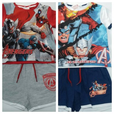 Conjunto de T-shirt + calção - Avengers