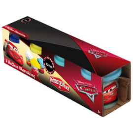 Pack 4 potes de plasticina - Cars