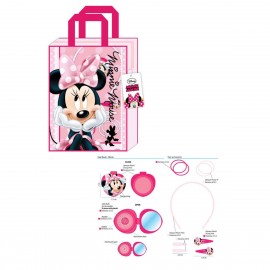 Bolsa com acessórios de cabelo Minnie Mouse